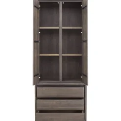 Discount Opbergkast Lavio (86 cm) eiken grafiet Woonseries|Opbergkast