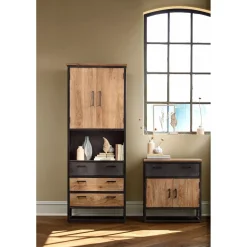 New Opbergkast Mesola (76 Cm) mango natural Woonseries|Opbergkast