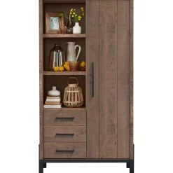 New Opbergkast Ricardi 175x90x45 cm dark mango Woonseries|Opbergkast