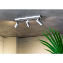 Best Plafondspot Mirare wit metaal 3-spots Plafondlamp
