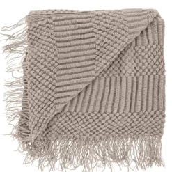 Online Plaid Follo taupe Plaids|Sierkussens