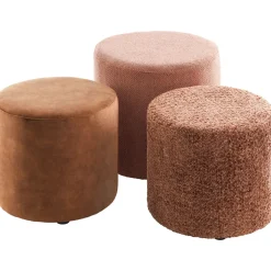 New Poef Roby 40 cm bruin rond Poefs En Krukjes
