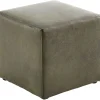New Poef Roby 40x40 cm microleder groen vierkant Poefs En Krukjes