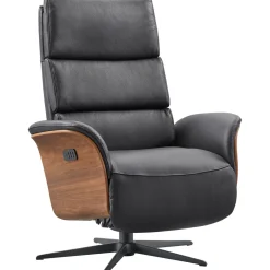 Clearance Relaxfauteuil Liri elektrisch zwart Elektrische Fauteuil|Relaxfauteuil