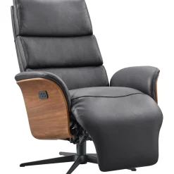 Clearance Relaxfauteuil Liri elektrisch zwart Elektrische Fauteuil|Relaxfauteuil