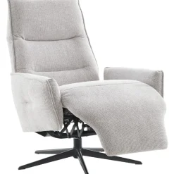 Outlet Relaxfauteuil Livo handmatig verstelbaar lichtgrijs Relaxfauteuil