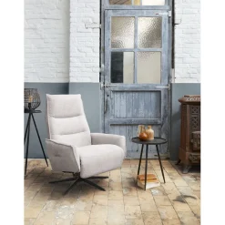 Outlet Relaxfauteuil Livo handmatig verstelbaar lichtgrijs Relaxfauteuil