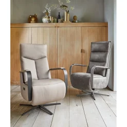Best Relaxfauteuil Seduto elektrisch microleder donkergrijs Relaxfauteuil