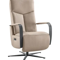 Hot Relaxfauteuil Seduto elektrisch leder beige Relaxfauteuil