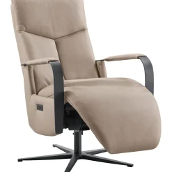 Hot Relaxfauteuil Seduto elektrisch leder beige Relaxfauteuil