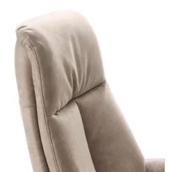 Clearance Relaxfauteuil Serio beige donker hout premium comfort Relaxfauteuil