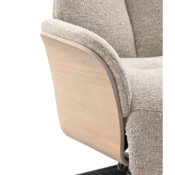 New Relaxfauteuil Serio beige licht hout premium comfort Relaxfauteuil