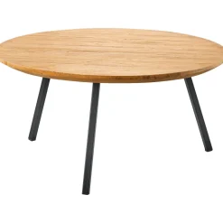 Sale Salontafel Aska teakhout 75 cm rond naturel brushed Woonseries|Salontafel