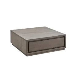 Online Salontafel Lavio eikenhout 86x86 cm vierkant grafiet Salontafel|Woonseries