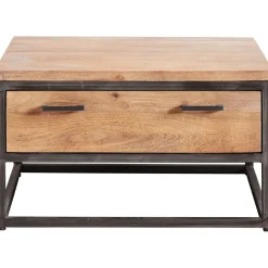 Best Salontafel Mesola 75x75 cm vierkant mango natural Woonseries|Salontafel