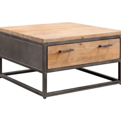 Best Salontafel Mesola 75x75 cm vierkant mango natural Woonseries|Salontafel
