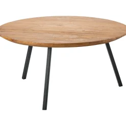 Clearance Salontafel Romaro teakhout 75 cm rond mix rough Woonseries|Salontafel