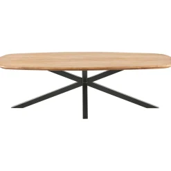 Salontafel Romaro teakhout 140x70 cm Deens ovaal mix rough Woonseries|Salontafel