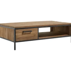 Outlet Salontafel Romaro teakhout 135x67 cm rechthoekig mix rough Woonseries|Salontafel