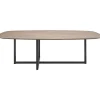 Discount Salontafel Tavolo eikenhout 70x140 cm Deens ovaal grijs Woonseries|Salontafel