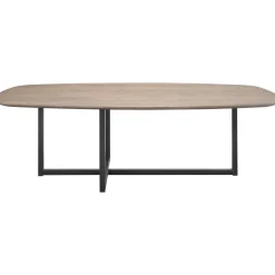 Discount Salontafel Tavolo eikenhout 70x140 cm Deens ovaal grijs Woonseries|Salontafel