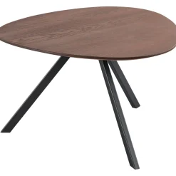 Hot Salontafel Tavolo eikenhout 70x70 cm organisch donkerbruin Woonseries|Salontafel