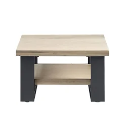 Hot Salontafel Verato eikenhout 70x70 cm vierkant naturel grey Woonseries|Salontafel