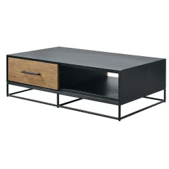 Sale Salontafel Vinito (L124xB70) eiken fineer zwart/naturel Woonseries|Salontafel