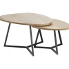 Clearance Salontafelset Locarnio 40 en 52 cm organisch fresh oak Woonseries|Salontafel