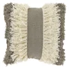 Best Sierkussen Antrona 45x45cm taupe kwasten Sierkussens