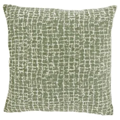 Online Sierkussen Baschi 45x45cm groen gestreept Sierkussens