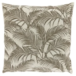 Sale Sierkussen Canosa taupe met palmboomtakken Sierkussens