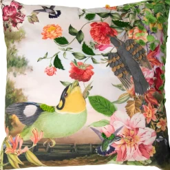 New Sierkussen Faicchio vogel 45x45cm groen Sierkussens