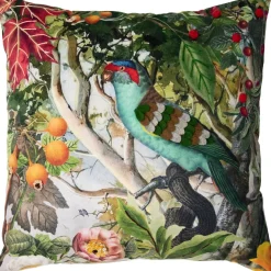 Clearance Sierkussen Faicchio vogel 45x45cm blauw Sierkussens