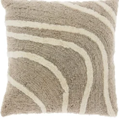 Discount Sierkussen Foglia 45x45cm dessin 10 taupe Sierkussens