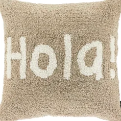 Clearance Sierkussen Isarco 45x45cm hola lichtgrijs Sierkussens