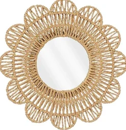 Discount Spiegel Novellara rond 39 cm bruin small Spiegels