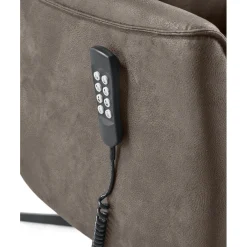 Hot Sta-op stoel Seduto elektrisch microleder bruin Relaxfauteuil