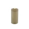 Online Stompkaars Benevento Led large beige rond Kaarsen
