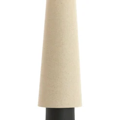 Clearance Tafellamp Dazoi S zwart naturel linnen 1-lichts Tafellamp