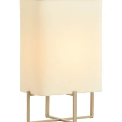 New Tafellamp Focate taupe rechthoek hoog ecru 1-lichts Tafellamp