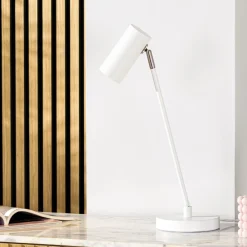 Outlet Tafellamp Mirare wit metaal 1-spots Tafellamp