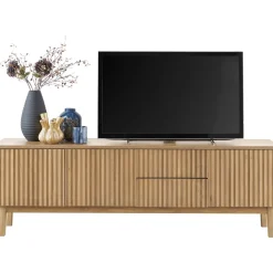 New TV-meubel Arrosto eikenhout 58x180x40 cm light roast Woonseries|Tv-Meubel