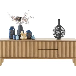 New TV-meubel Arrosto eikenhout 58x180x40 cm light roast Woonseries|Tv-Meubel