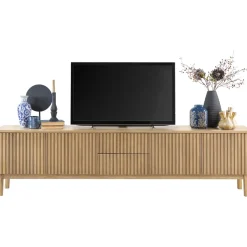 Discount TV-meubel Arrosto eikenhout 58x225x40 cm light roast Woonseries|Tv-Meubel