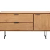 Outlet Tv-meubel Aska (117 Cm) teak naturel brushed Woonseries|Tv-Meubel