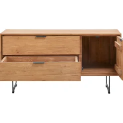 Outlet Tv-meubel Aska (117 Cm) teak naturel brushed Woonseries|Tv-Meubel