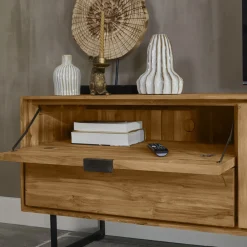 Tv-meubel Aska (157 Cm) teak naturel brushed Woonseries|Tv-Meubel
