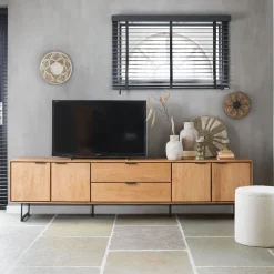Clearance Tv-meubel Aska (234 Cm) teak naturel brushed Woonseries|Tv-Meubel