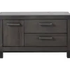 New TV-meubel Hevano (102 Cm) grafiet eiken hout Woonseries|Tv-Meubel
